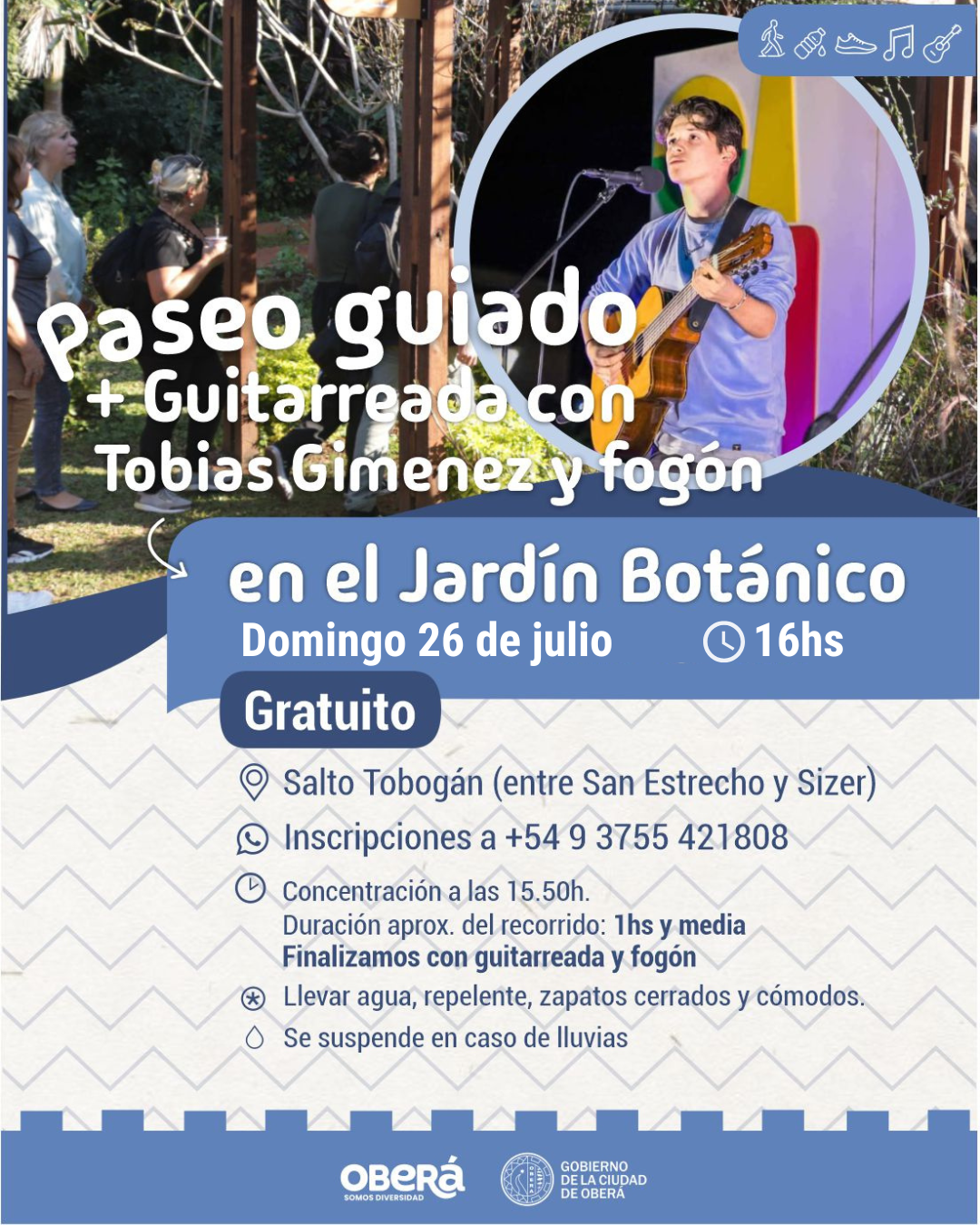 Jardín Botánico, paseo y guitarreada