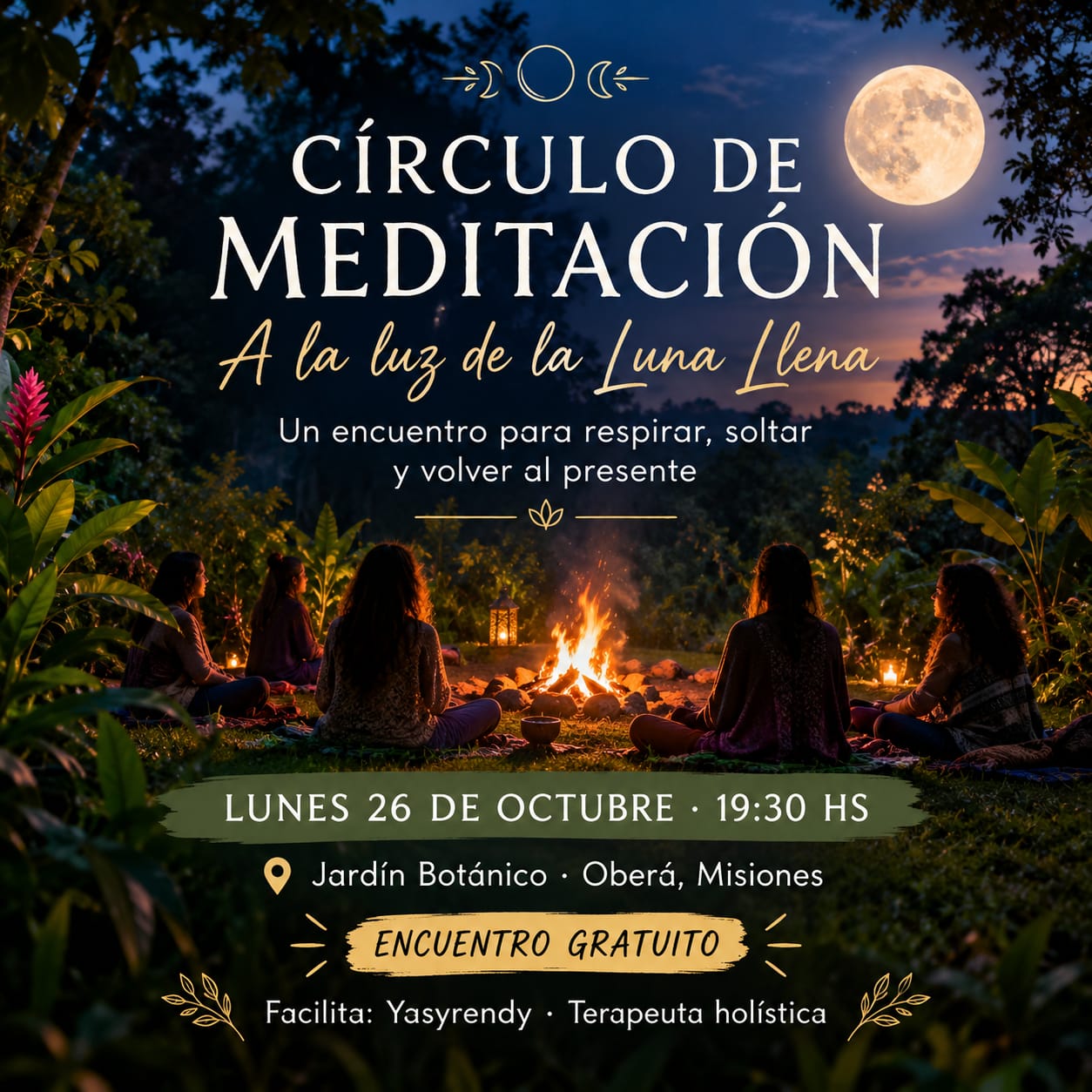 CÍRCULO DE MEDITACIÓN JUNTO AL FOGÓN